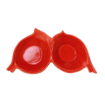 Vietri Lastra Holiday Figural Red Bird Two-Part Server Dinnerware Vietri 