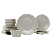 Vietri Lastra Sixteen-Piece Place Setting Dinnerware Vietri Gray 