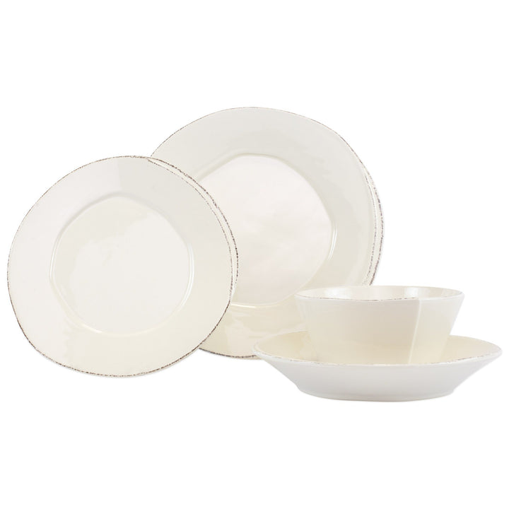Vietri Lastra Four-Piece Place Setting Dinnerware Vietri Linen 