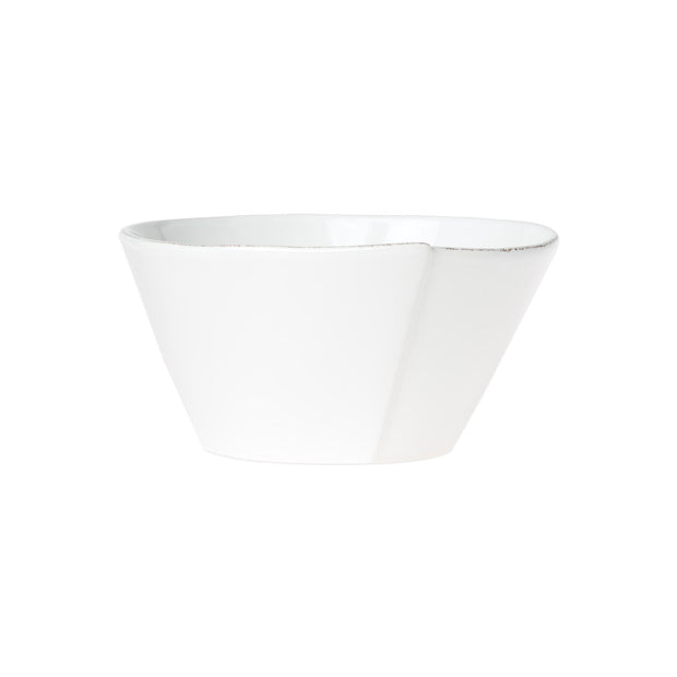 Vietri Lastra White Medium Stacking Serving Bowl Dinnerware Vietri 