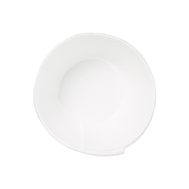 Vietri Lastra White Medium Stacking Serving Bowl Dinnerware Vietri 