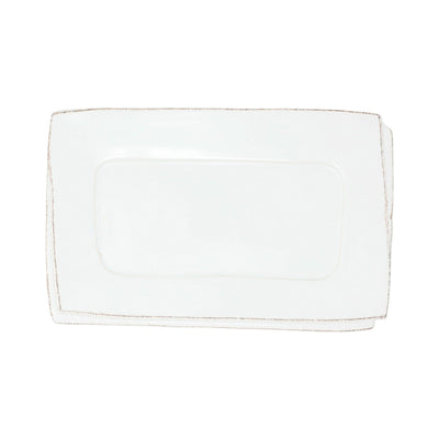 Vietri Lastra White Small Rectangular Tray Dinnerware Vietri 