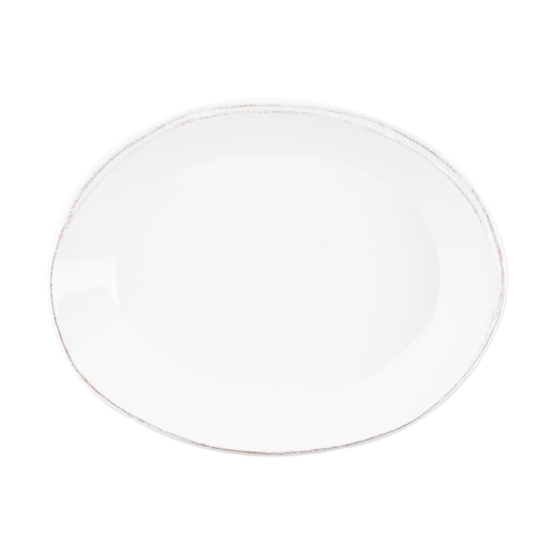 Vietri Lastra White Small Oval Baker Dinnerware Vietri 