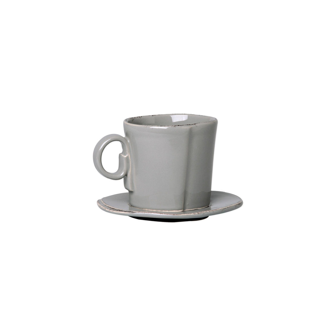 Vietri Lastra Espresso Cup & Saucer Dinnerware Vietri Gray 