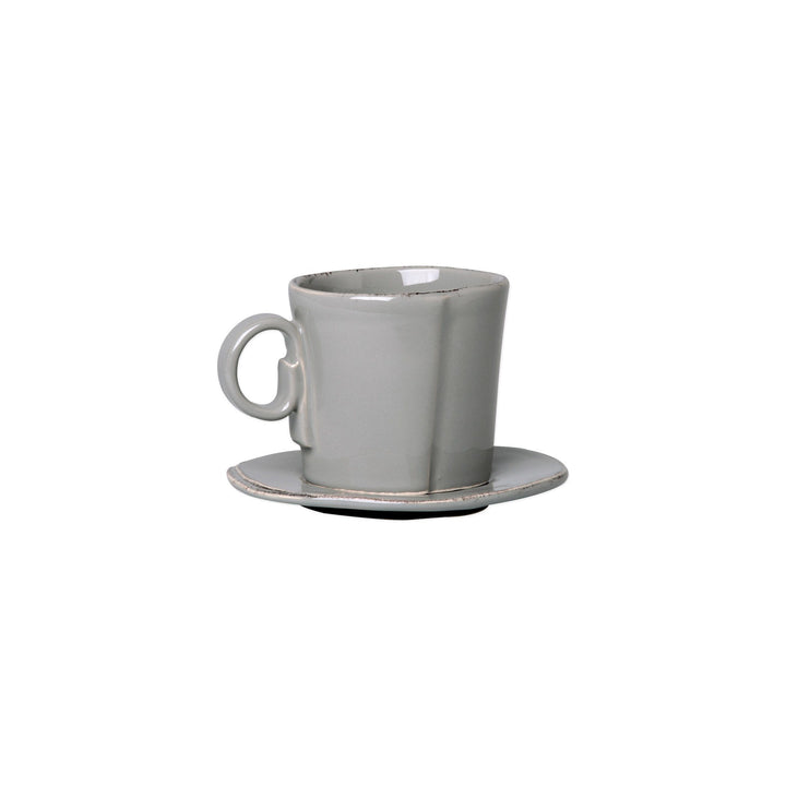 Vietri Lastra Espresso Cup & Saucer Dinnerware Vietri Gray 