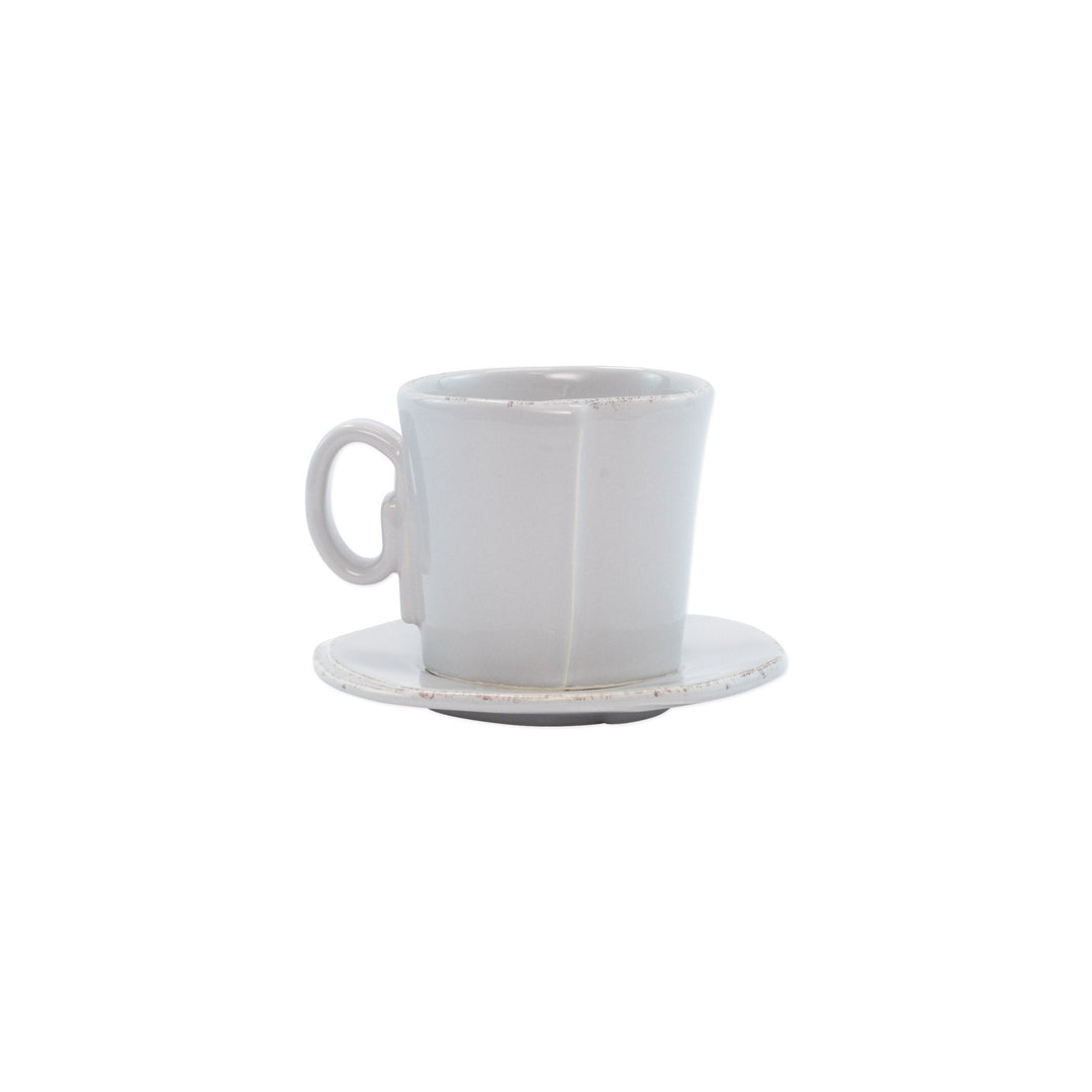 Vietri Lastra Espresso Cup & Saucer Dinnerware Vietri Light Gray 