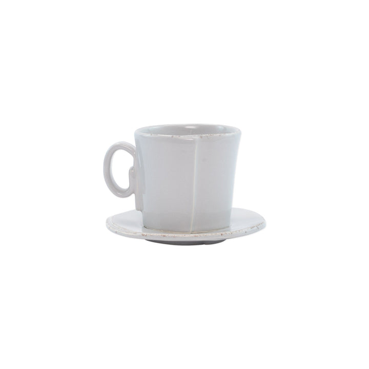 Vietri Lastra Espresso Cup & Saucer Dinnerware Vietri Light Gray 