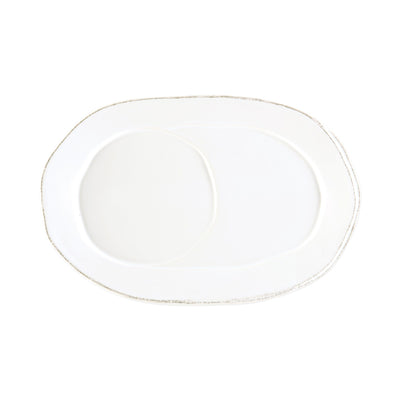 Vietri Lastra White Oval Tray Dinnerware Vietri 