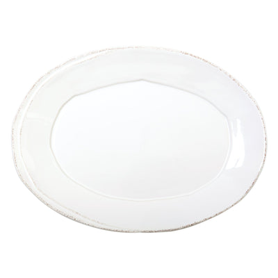 Vietri Lastra White Small Oval Platter Dinnerware Vietri 