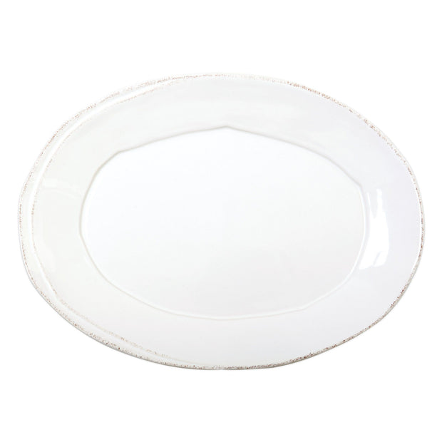 Vietri Lastra White Small Oval Platter Dinnerware Vietri 