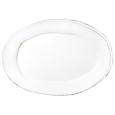 Vietri Lastra White Oval Platter Dinnerware Vietri 