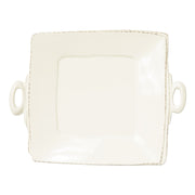 Vietri Lastra Handled Square Platter Dinnerware Vietri Linen 