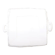 Vietri Lastra White Handled Square Platter Dinnerware Vietri 