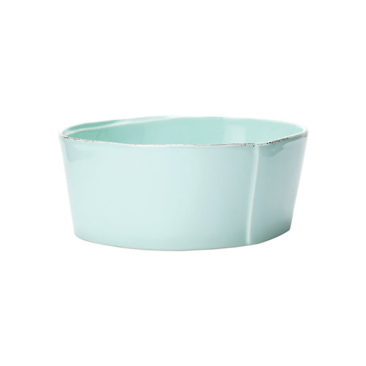 Vietri Lastra Medium Serving Bowl Dinnerware Vietri Aqua 