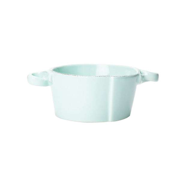 Vietri Lastra Small Handled Bowl Dinnerware Vietri Aqua 