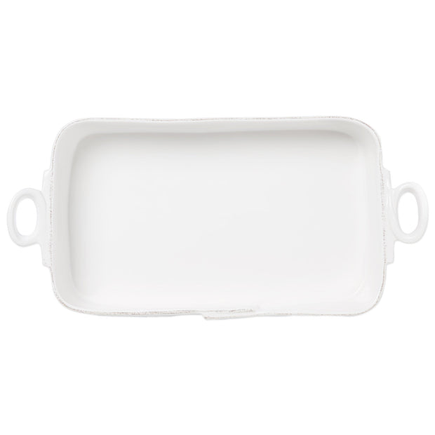 Vietri Lastra White Rectangular Baker Dinnerware Vietri 