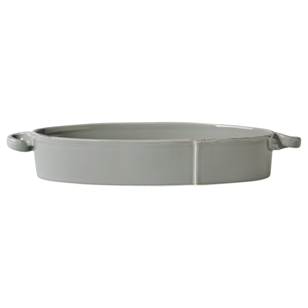 Vietri Lastra Handled Oval Baker Dinnerware Vietri Gray 