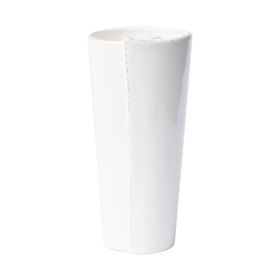 Vietri Lastra White Large Conic Vase Dinnerware Vietri 
