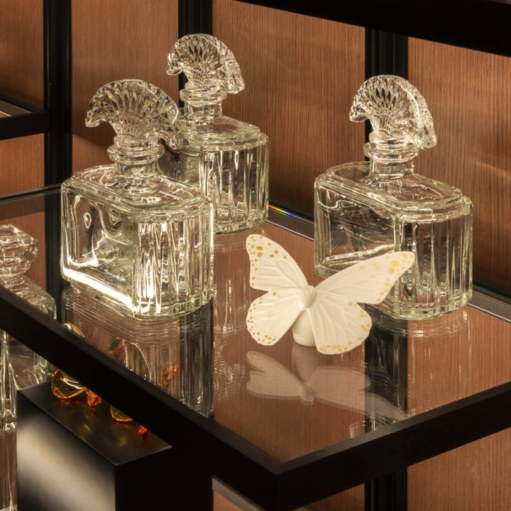 Lladro Porcelain Butterfly Figurine - Golden Luster & White Figurines Lladro 