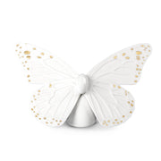 Lladro Porcelain Butterfly Figurine - Golden Luster & White Figurines Lladro 