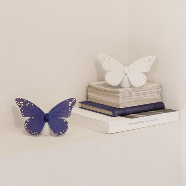 Lladro Porcelain Butterfly Figurine - Golden Luster & Blue Figurines Lladro 