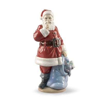 Lladro Porcelain Santa Is Here Figurine Figurines Lladro 