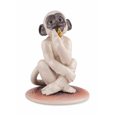 Lladro Porcelain Little Monkey Figurine Figurines Lladro 