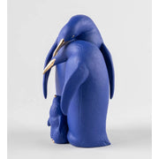 Lladro Porcelain Penguin Family Figurine (Blue-Gold) Limited Edition Figurines Lladro 