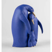 Lladro Porcelain Penguin Family Figurine (Blue-Gold) Limited Edition Figurines Lladro 