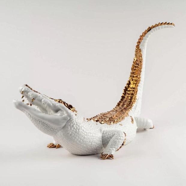 Lladro Porcelain Crocodile Figurine Figurines Lladro 