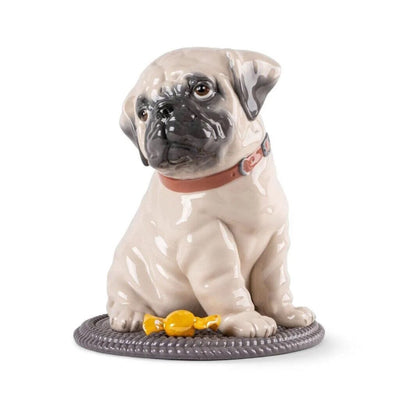 Lladro Porcelain Puppie Pug Figurine Figurines Lladro 