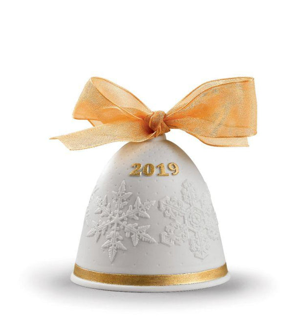 Lladro Porcelain 2019 Bell Christmas Ornament (Re-Deco Gold) Christmas Ornaments Lladro 