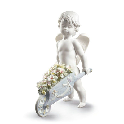 Lladro Porcelain Celestial Flowers Angel Figurine Figurines Lladro 