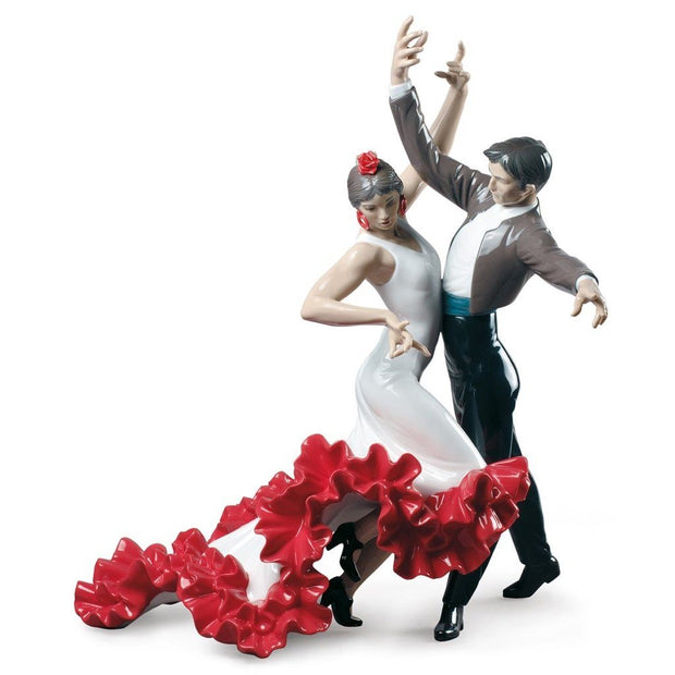 Lladro Porcelain Flamenco Dancers Couple Figurine Figurines Lladro 
