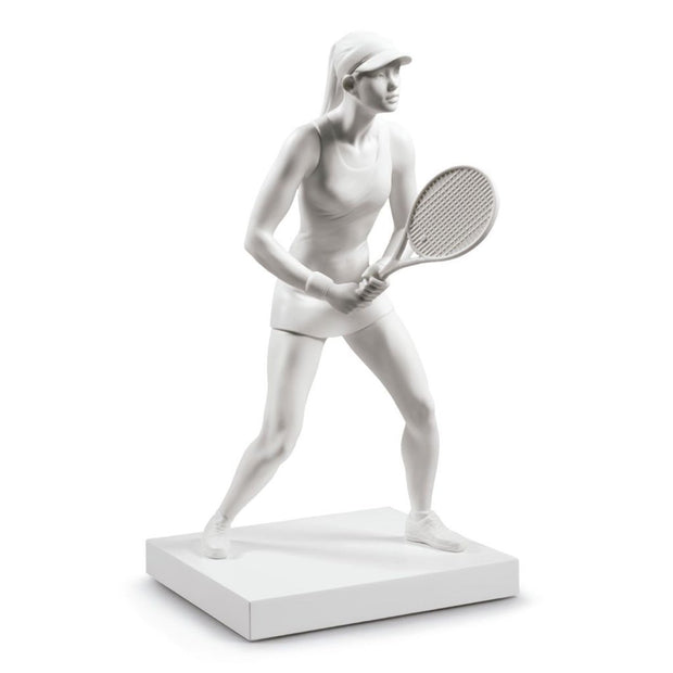 Lladro Porcelain Lady Tennis Player Figurine White Figurines Lladro 