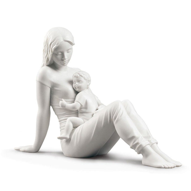 Lladro Porcelain A Mother's Love Figurine Matte White Figurines Lladro 