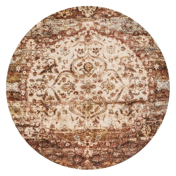 Loloi Anastasia AF 06 Rust / Ivory Area Rug Rugs Loloi 5' 3" x 5' 3" Round 