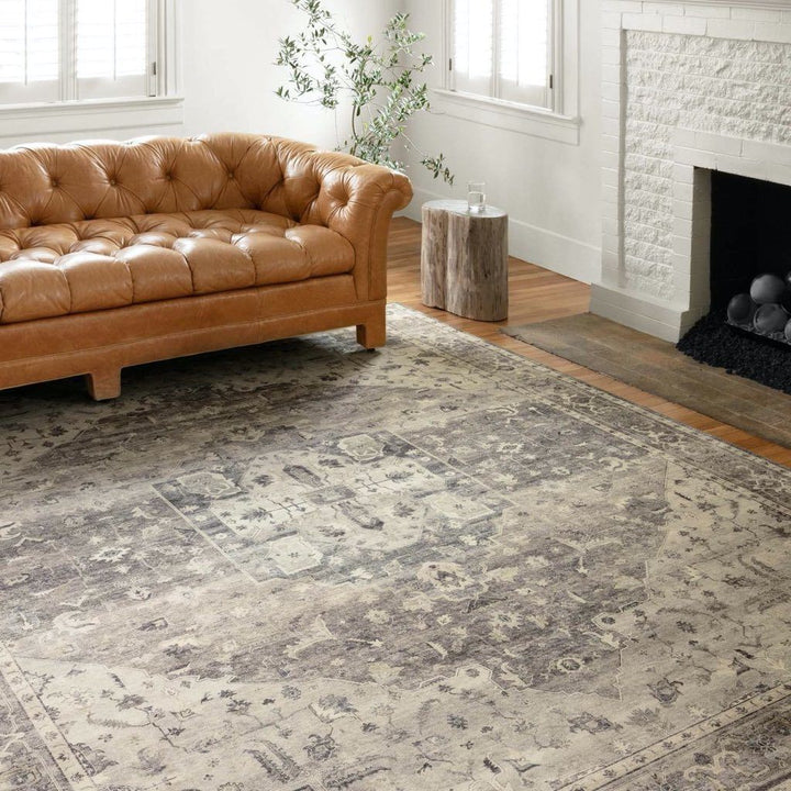 Loloi II Hathaway HTH 05 Grey / Brown / Ivory Area Rug Rugs Loloi 
