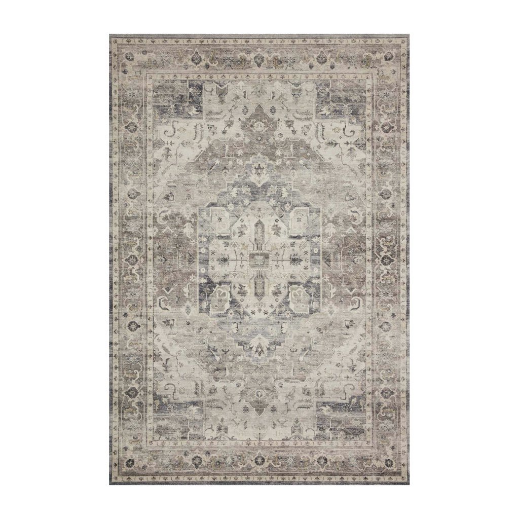 Loloi II Hathaway HTH 05 Grey / Brown / Ivory Area Rug Rugs Loloi 2’ x 5’ Runner 