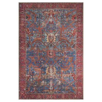 Loloi Loren LQ 10 Blue / Red Area Rug Rugs Loloi 3' 6" x 5' 6" Rectangle 