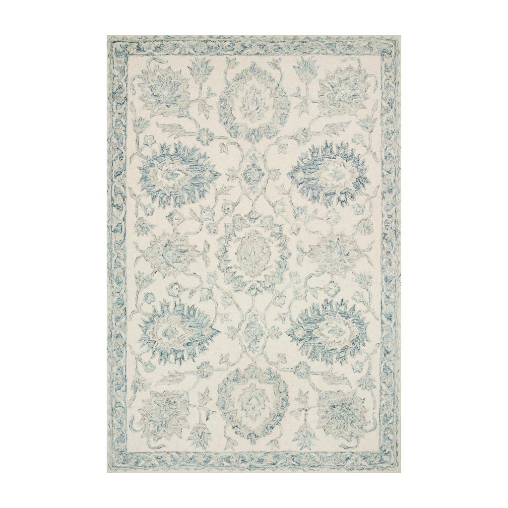 Loloi Norabel NOR 04 Ivory / Blue Area Rug Rugs Loloi 2’ 3" x 3’ 9” Rectangle 