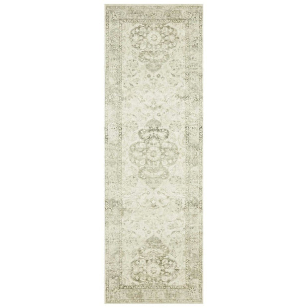 Loloi II Rosette ROS 02 Ivory / Silver Area Rug Rugs Loloi 2’ 6" x 7’ 6” Runner 