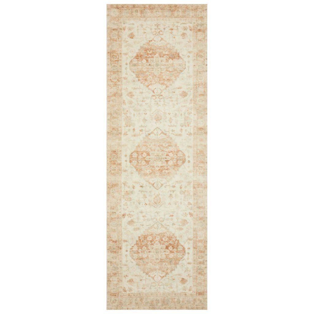 Loloi II Rosette ROS 03 Ivory / Red Area Rug Rugs Loloi 2’ 6" x 7’ 6” Runner 