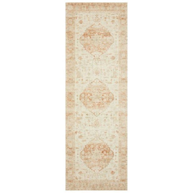 Loloi II Rosette ROS 03 Ivory / Red Area Rug Rugs Loloi 2’ 6" x 7’ 6” Runner 