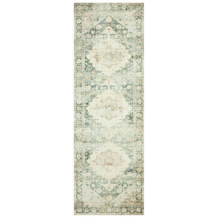 Loloi II Rosette ROS 08 Blue / Green Area Rug Rugs Loloi 2’ 6" x 7’ 6” Runner 
