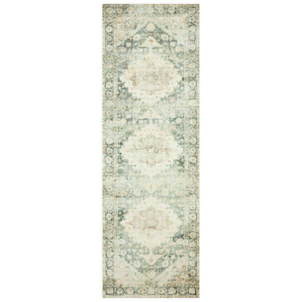 Loloi II Rosette ROS 08 Blue / Green Area Rug Rugs Loloi 2’ 6" x 7’ 6” Runner 