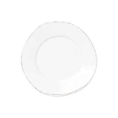 Vietri Melamine Lastra White Salad Plate Dinnerware Vietri 