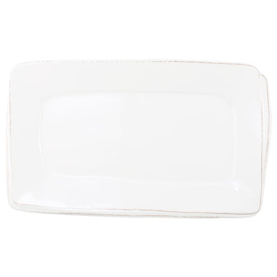 Vietri Melamine Lastra White Rectangular Platter Dinnerware Vietri 