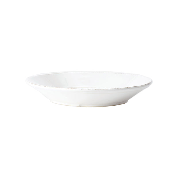 Vietri Melamine Lastra White Shallow Bowl Dinnerware Vietri 