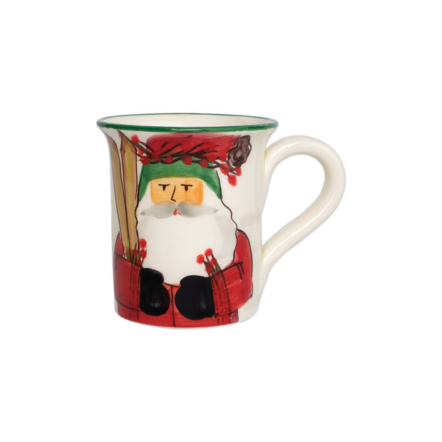 Vietri Old St. Nick Mug - Skiing Dinnerware Vietri 